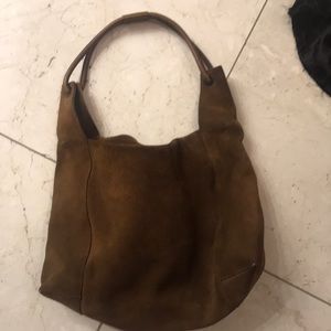 Gucci brown suede shoulder  bag